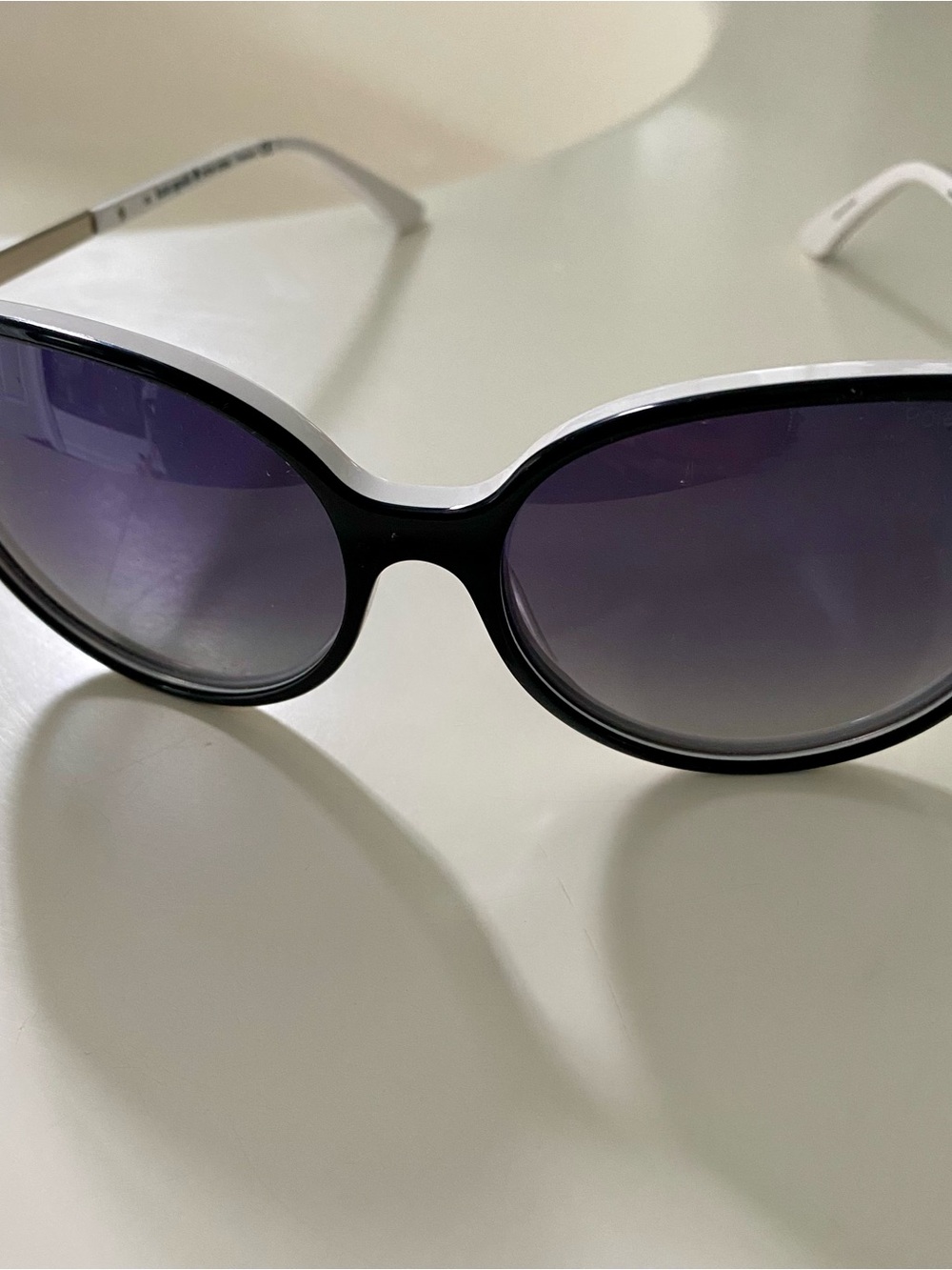 kate spade Black and White Women's Sunglasses with Black Gradient Lenses